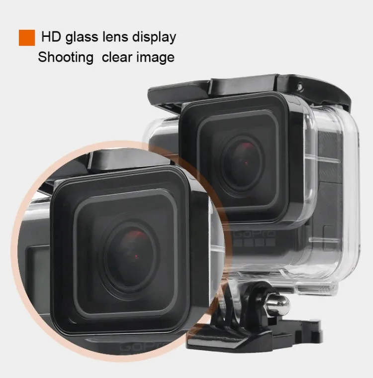 45m Waterproof Housing Protective Case   Touch Screen Back Cover for GoPro NEW HERO /HERO6 /5, with Buckle Basic Mount & Screw, No Need to Remove Lens
