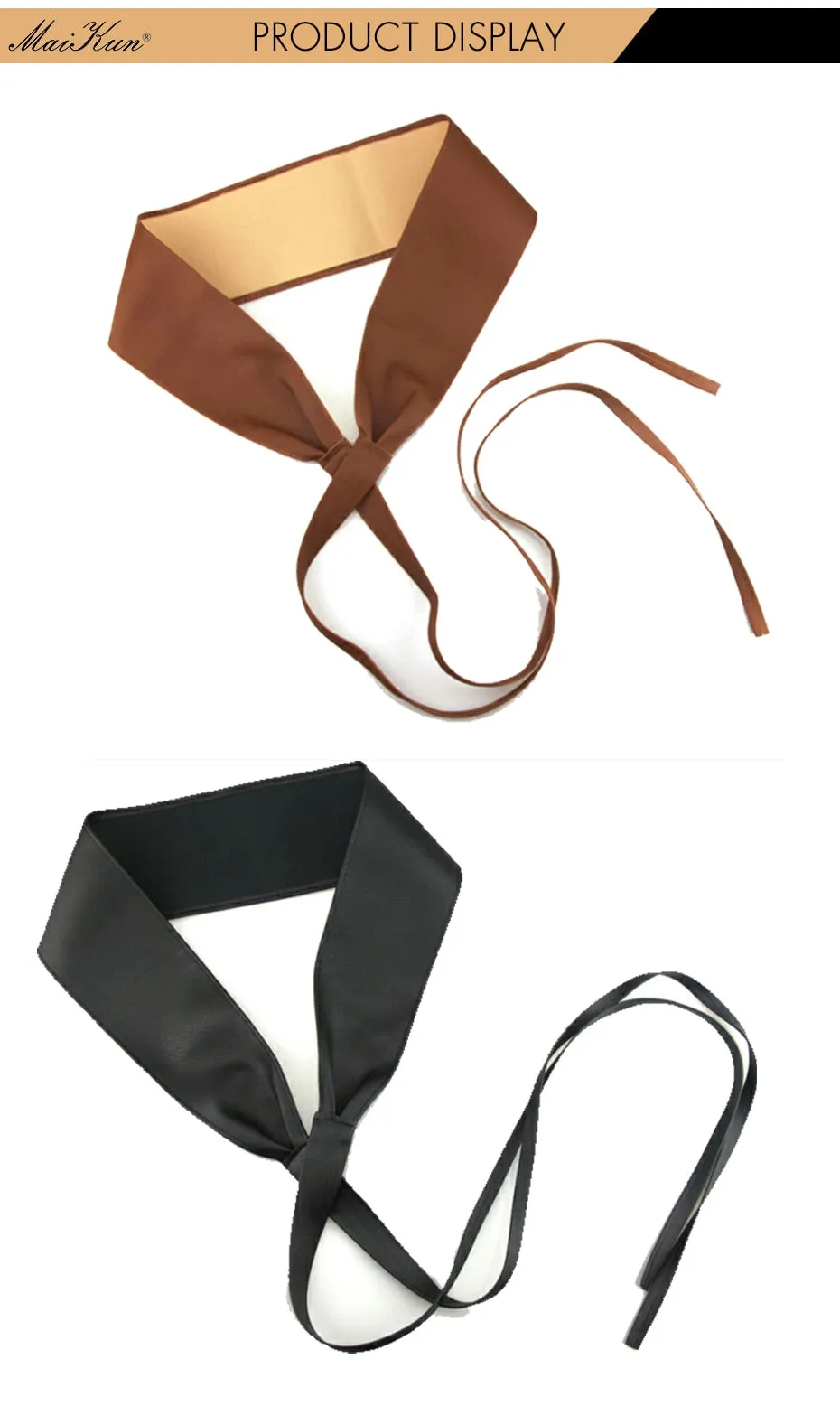 Bowknot Faux Leather Wrap Around Belt