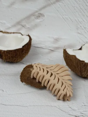 Claw Clip - Leaf - Medium - Beige