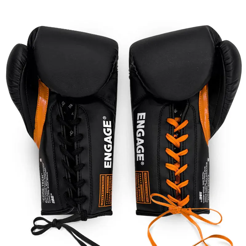 Engage W.I.P Series Boxing Gloves Lace Up - Black
