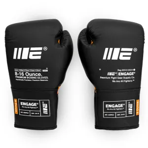 Engage W.I.P Series Boxing Gloves Lace Up - Black
