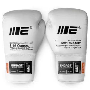 Engage W.I.P Series Boxing Gloves Lace Up - White