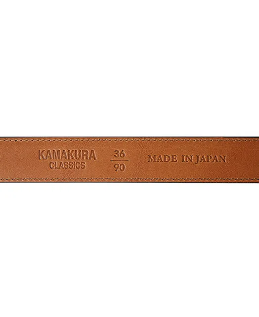 HORSESHOE BUCKLE SLIM LEATHER BELT