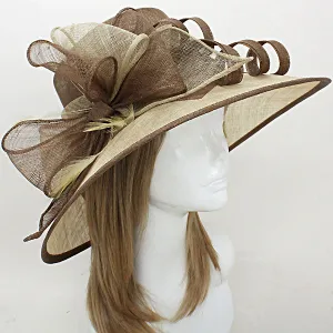 iLLASPARKZ Feather Bow Sinamay Straw Hat
