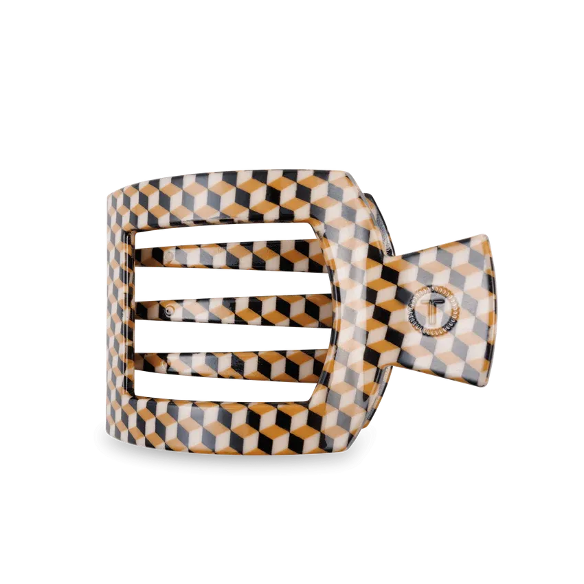 Large Flat Square Teletie Hair Clips