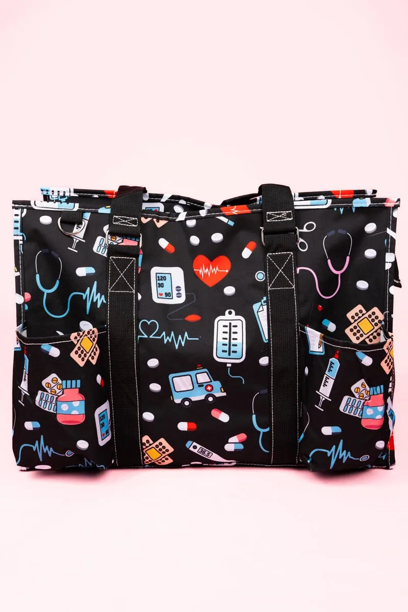 NGIL Trauma Queen with Black Trim Large Organizer Tote