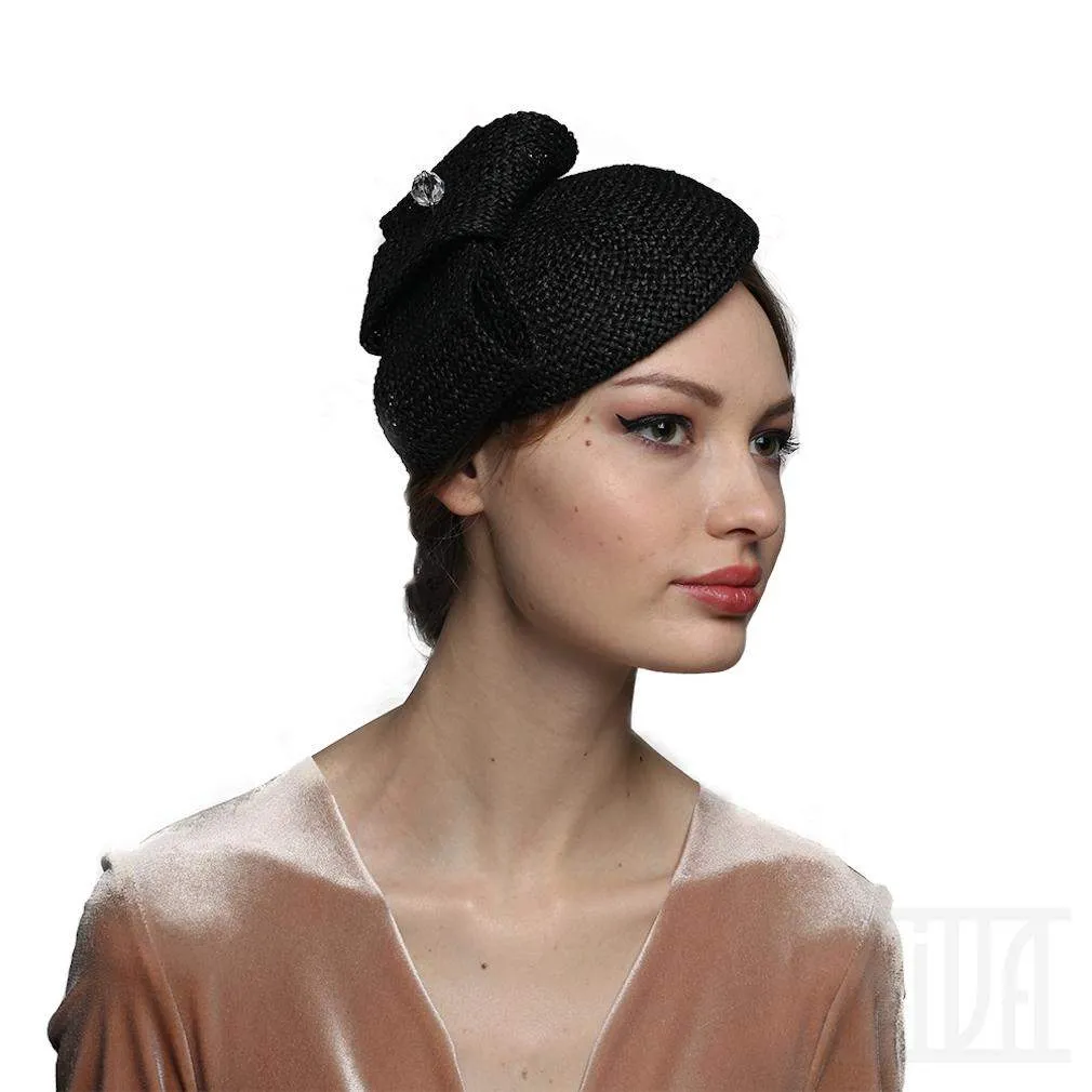 Pretty Straw Fascinator with Pin  Derby Church Wedding Hats