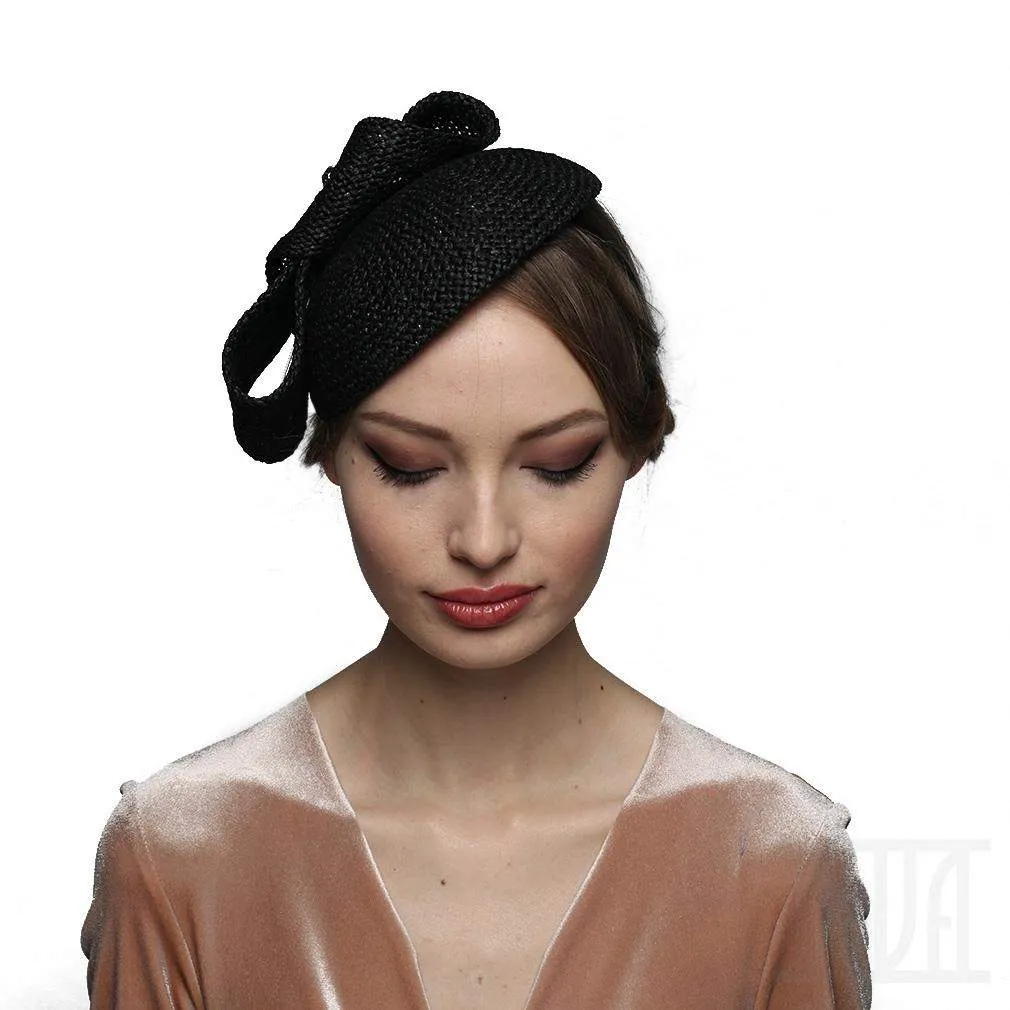Pretty Straw Fascinator with Pin  Derby Church Wedding Hats