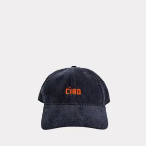 "Ciao" Corduroy Baseball Hat (Navy)