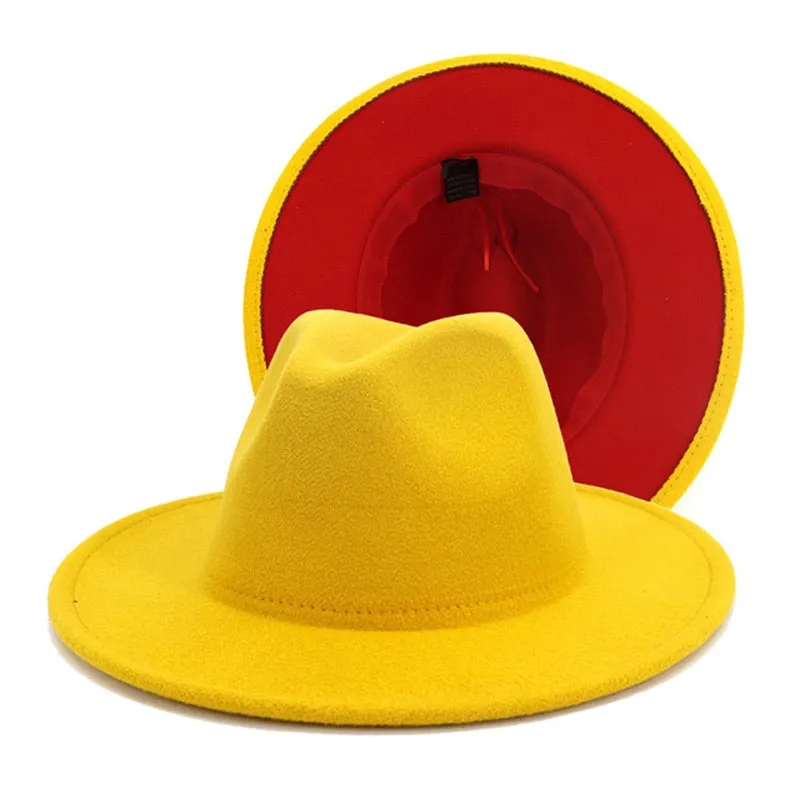 Red Bottom Fedora Hat