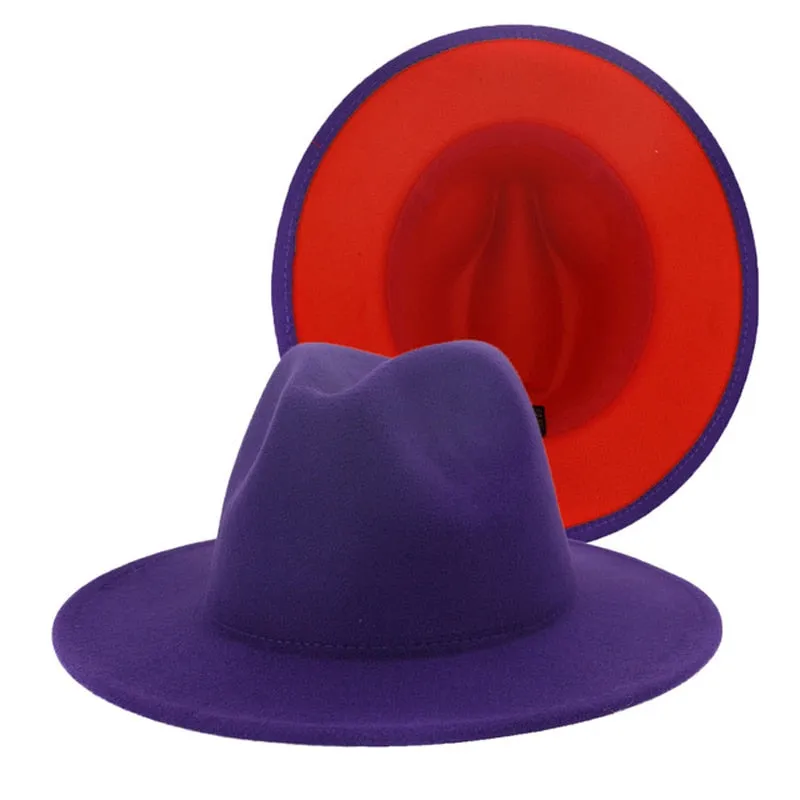 Red Bottom Fedora Hat