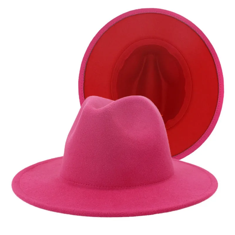 Red Bottom Fedora Hat