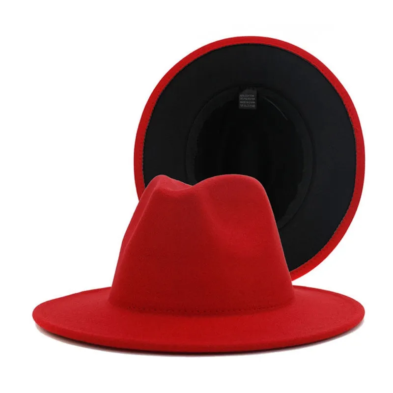 Red Bottom Fedora Hat