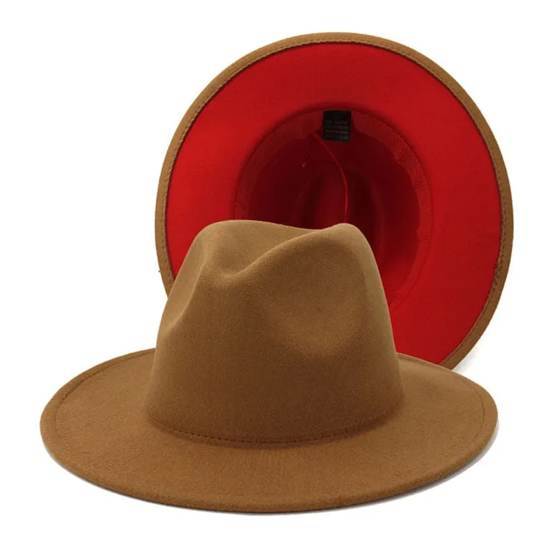Red Bottom Fedora Hat