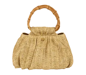 Serifos Mini Bamboo Raffia Straw Bag
