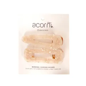 Shell Hair Clip Gold and Cream
