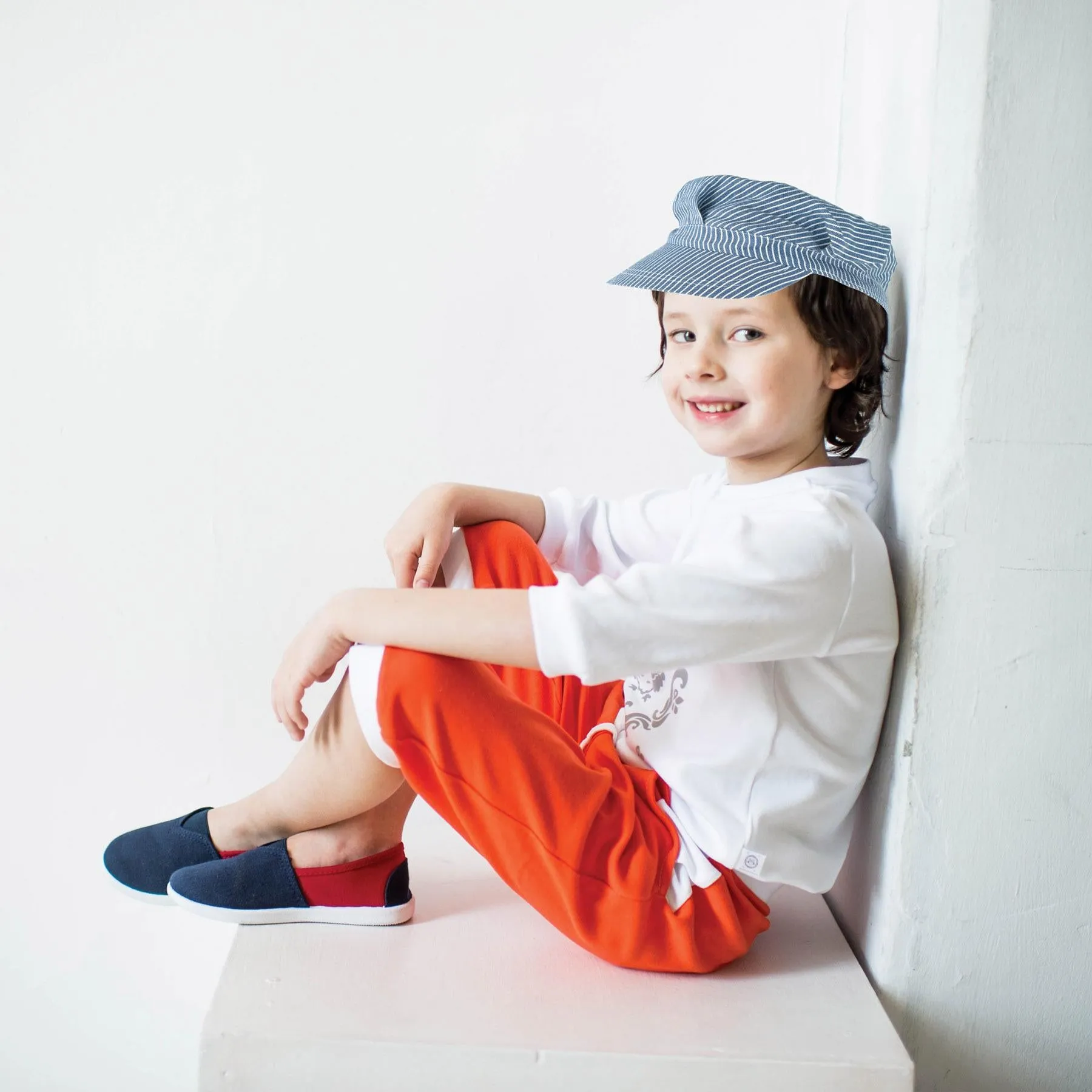 Train Engineer Hat - blue - adjustable
