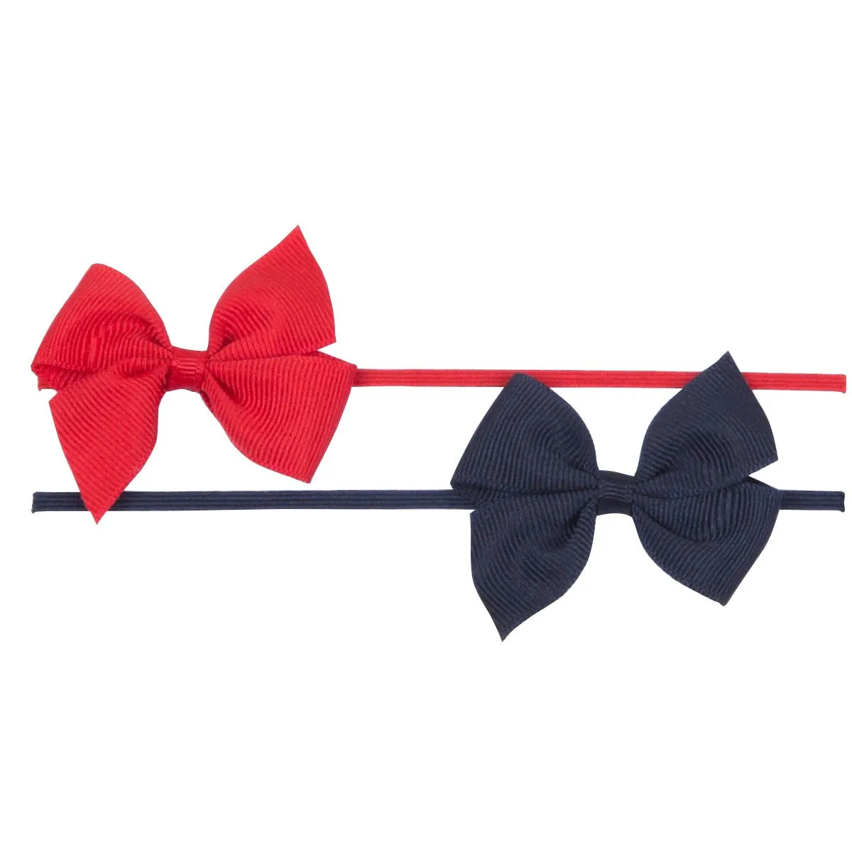 Wee Ones Tiny Grosgrain Bowties on Matching Baby Bands (2-Pack)
